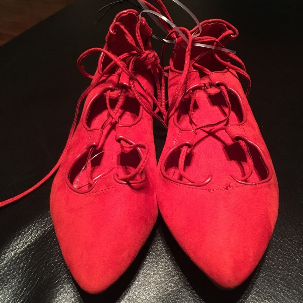 Gap red Flats Sz 8
